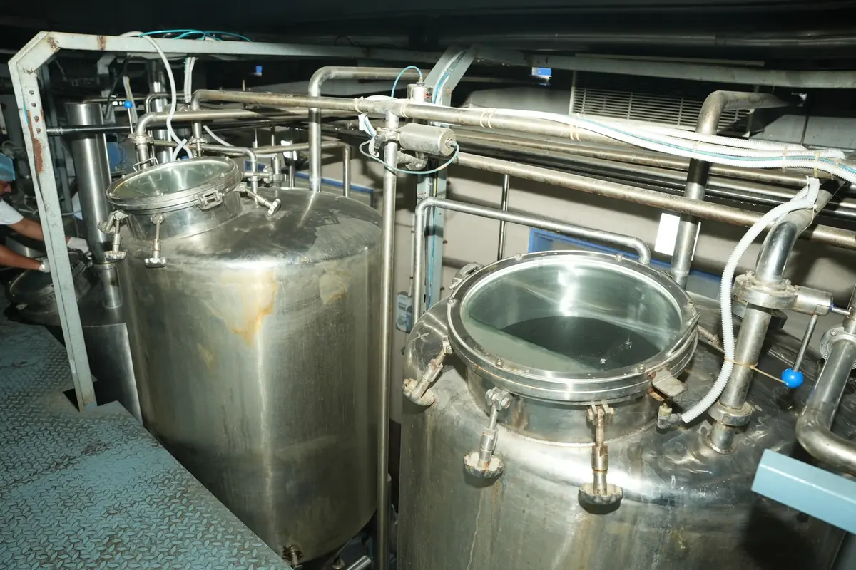 Jacketed extraction and separation vessels with process pipework at Lux